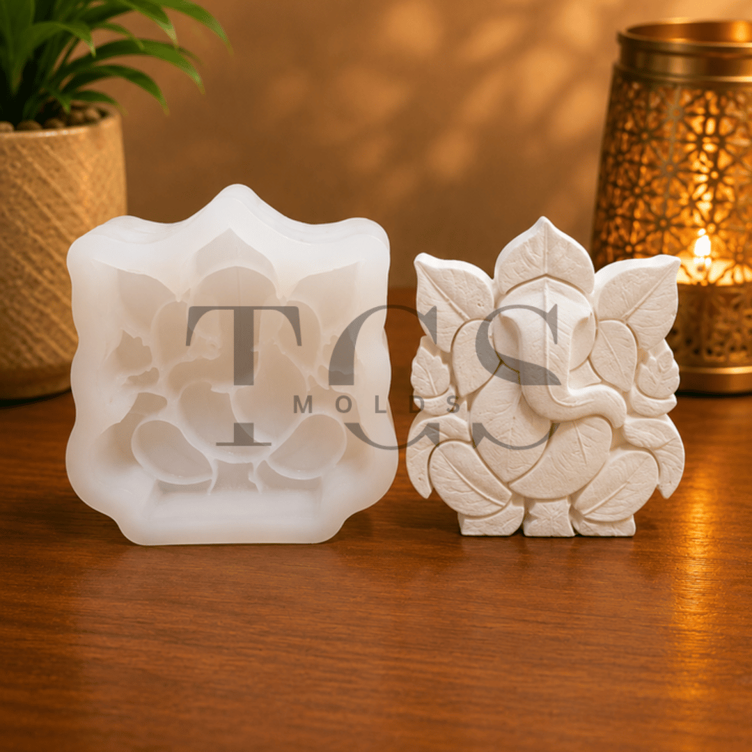 Leaf style ganesha Mold