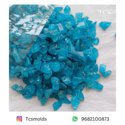 Mixed Colour Crystals 250 Grams Sky Blue for Resin Art | Premium Epoxy Resin Supplier India