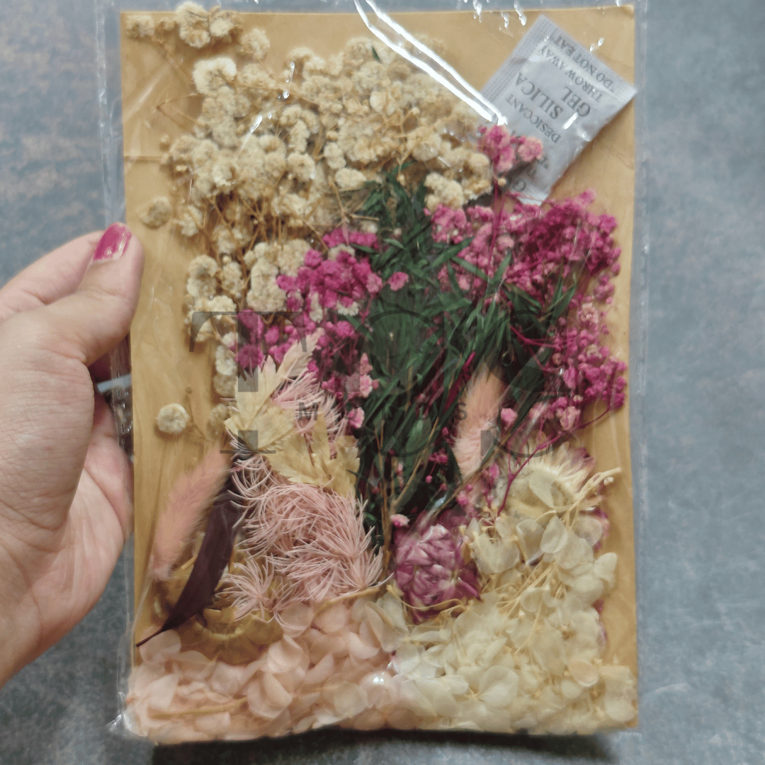 White Real dry flower packet big
