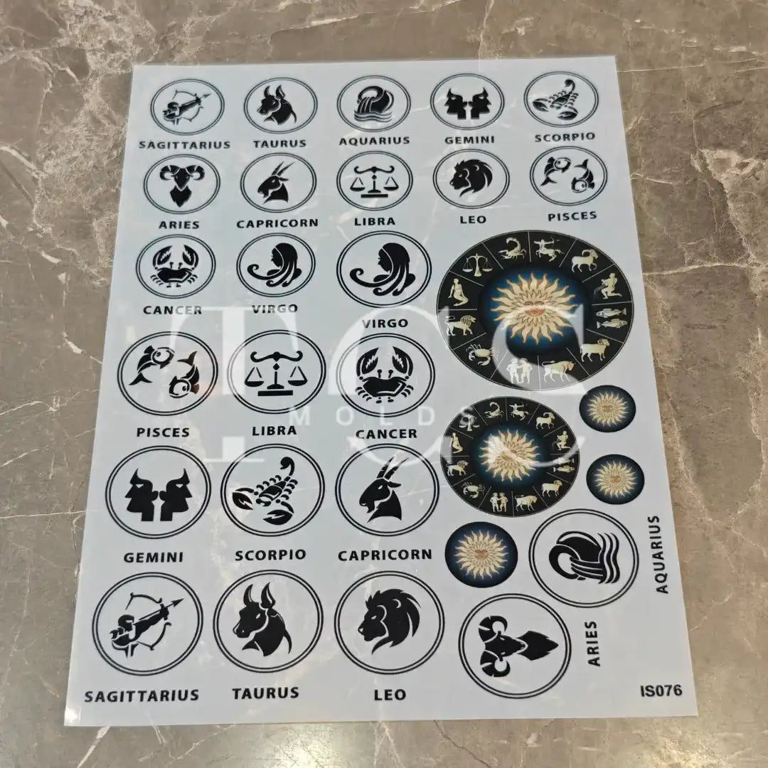 A4 zodiac sign insert sheet
