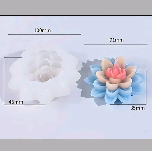 Succulent flower silicone mold