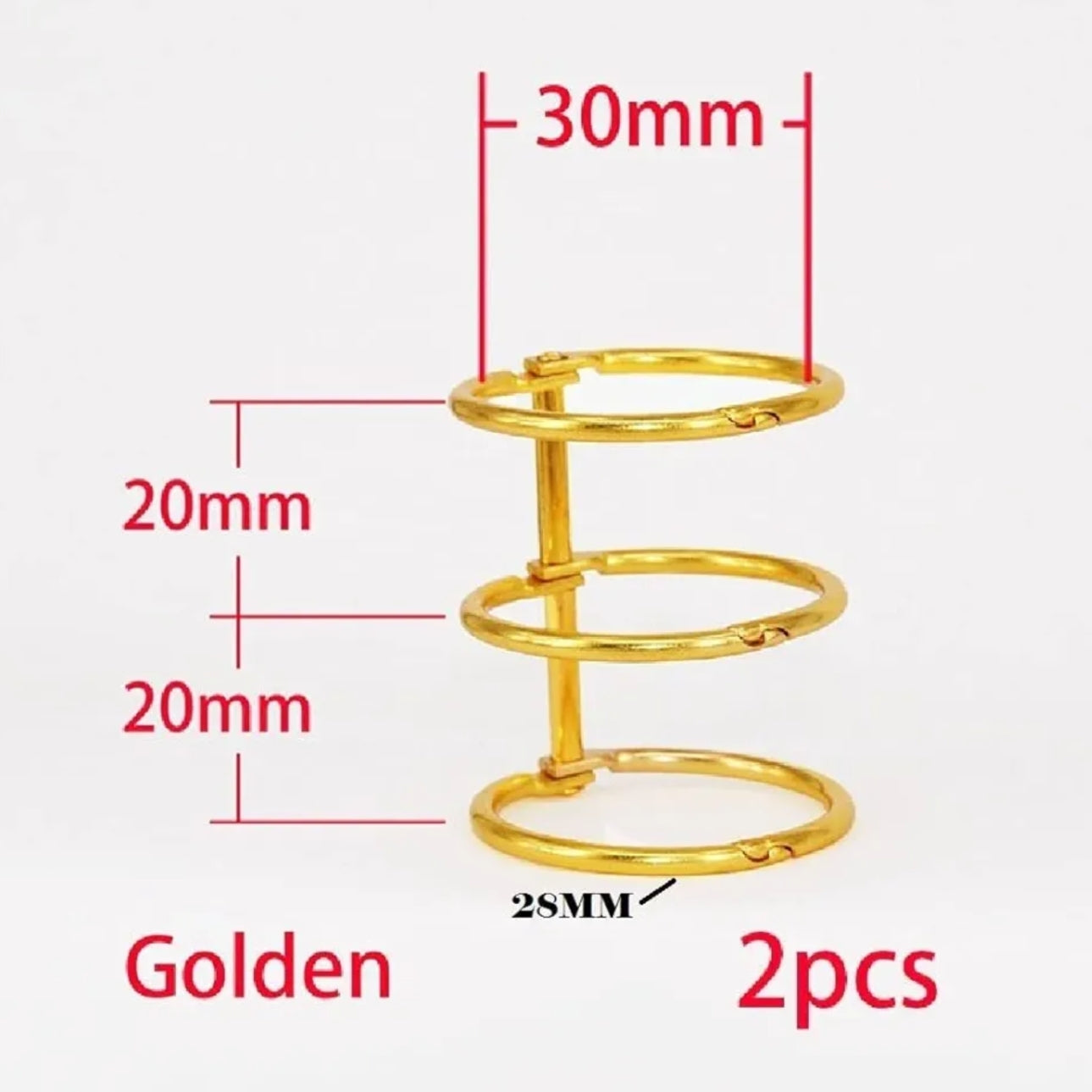 Diary rings Set of 4