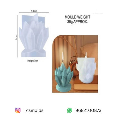 Silicone Resin Crystal Candle Mold Silicone Mold for Epoxy & Resin Art - silicone candle mold for resin art and craft proj...