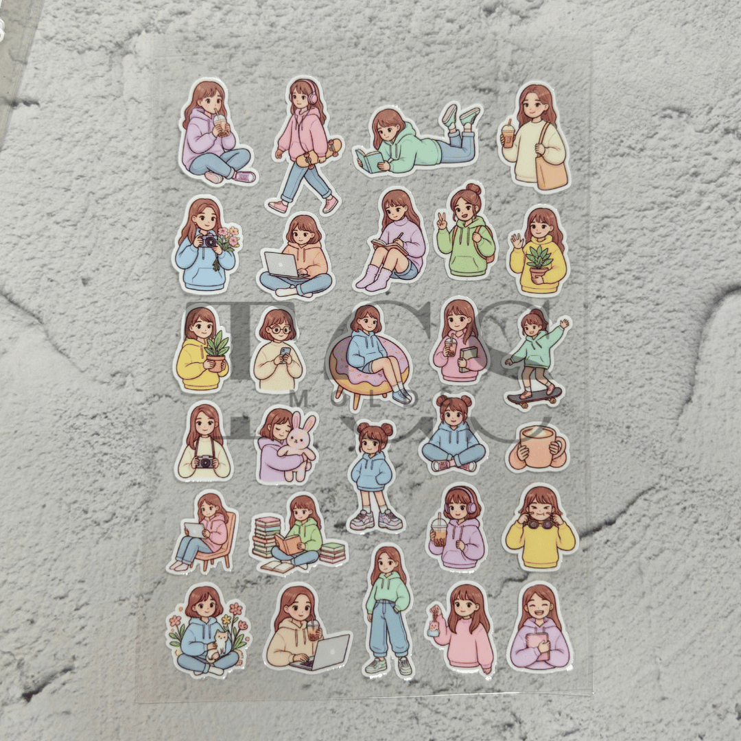 A6 Uv dtf sheet girlish