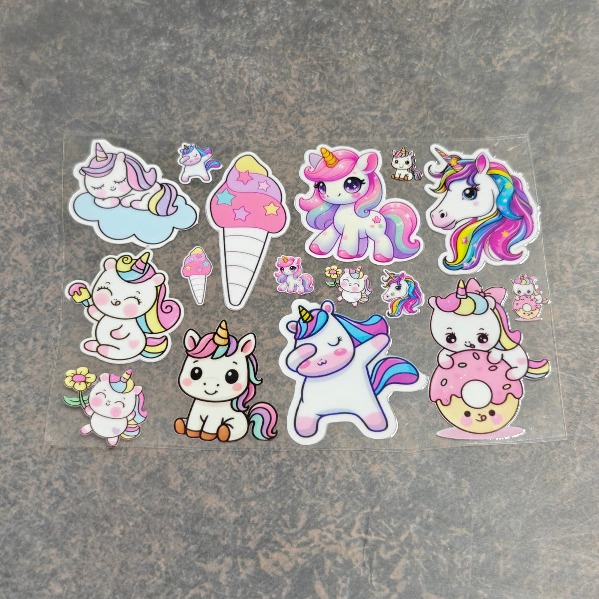 A6 Uv dtf sheet unicorn