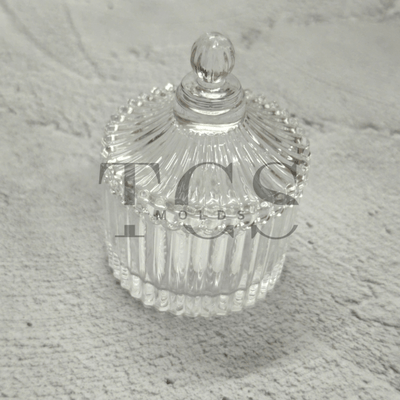 Glass Candle Jar – Clear Container Jar for Soy Wax & Paraffin Candle Making India