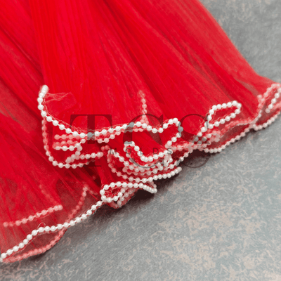 Blood red Pearl boutique mesh