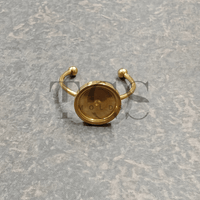 10mm circle anti tarnish ring bazel