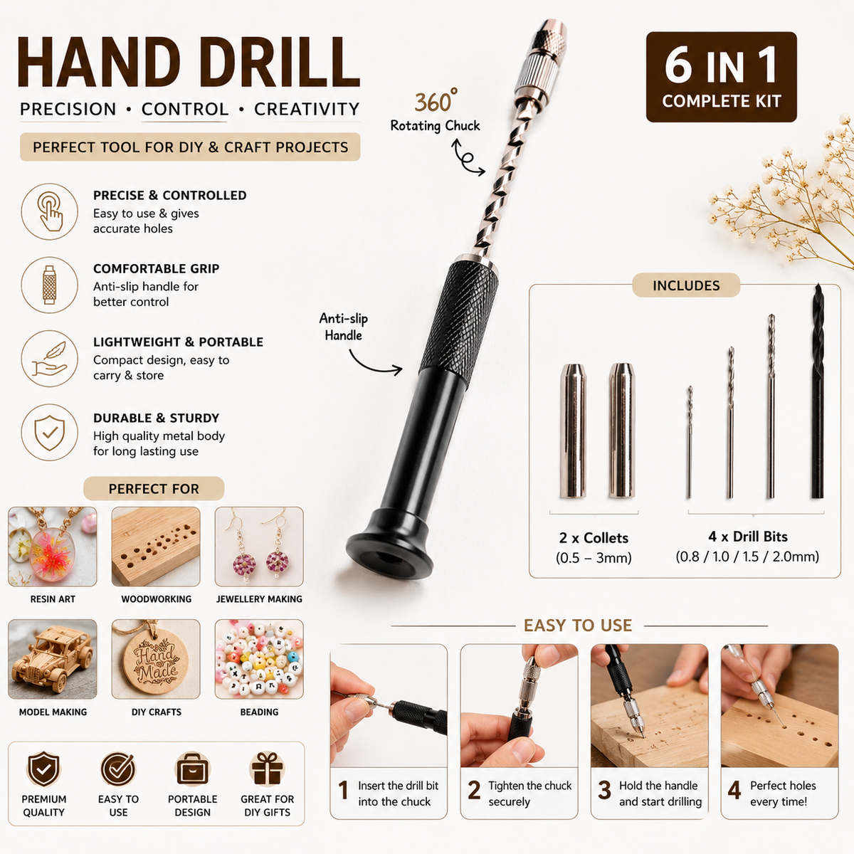 Hand Drill for Resin Art | Premium Epoxy Resin Supplier India