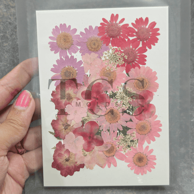 30 in 1 real pink dry flowers - dry flower/decorative for resin art and craft projects