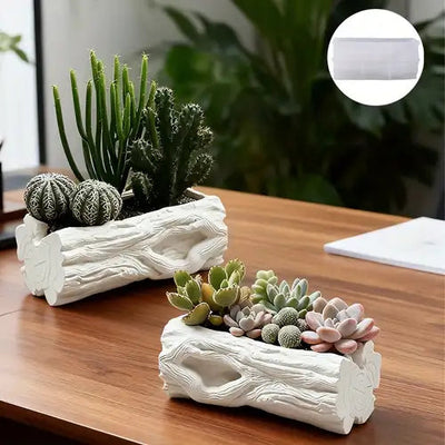 Wooden log planter mold | Silicone Mold for Resin & Candle Casting India