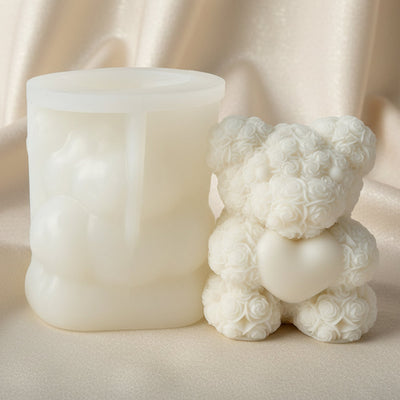 Rose teddy heart big