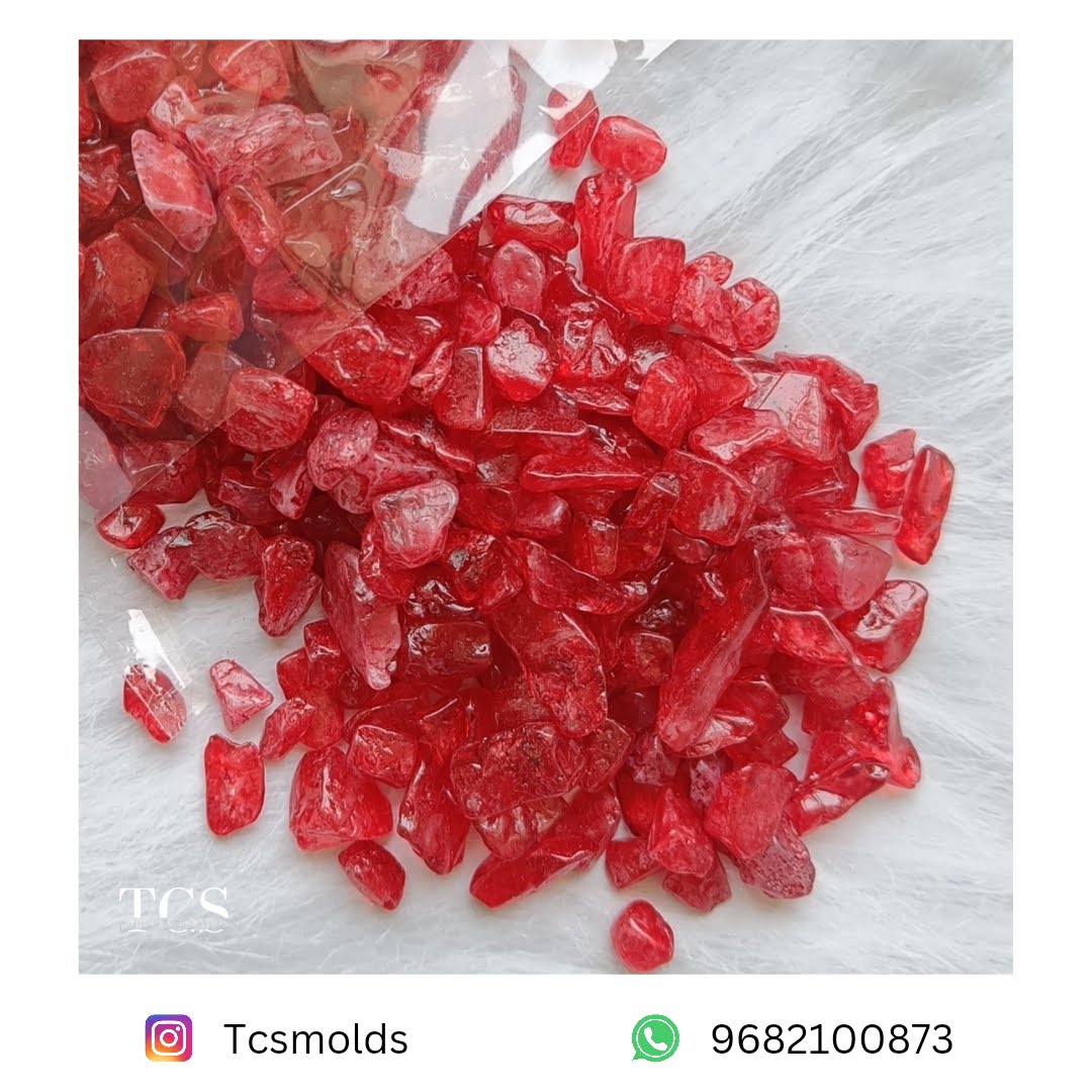 Mixed Colour Crystals 250 Grams Red for Resin Art | Premium Epoxy Resin Supplier India