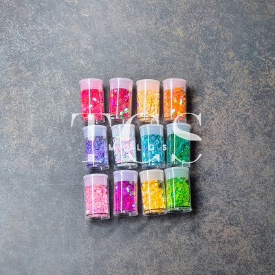 12 In 1 heart Colour Glitter | Craft Supply India